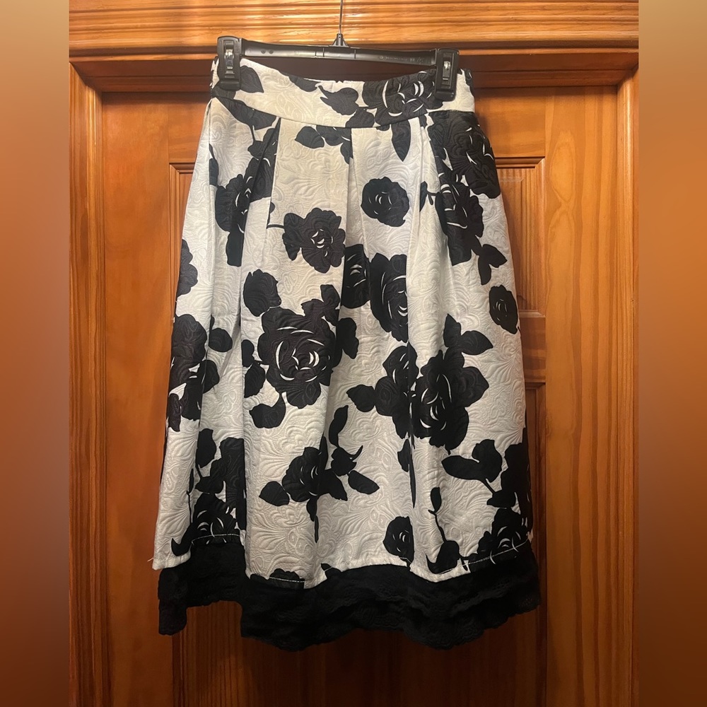 Formal floral midi skirt